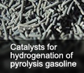 Catalysts for hydrogenation of pyrolysis gasoline